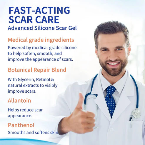 🔥 Advanced Silicone Scar & Wrinkle Smoothing Gel
